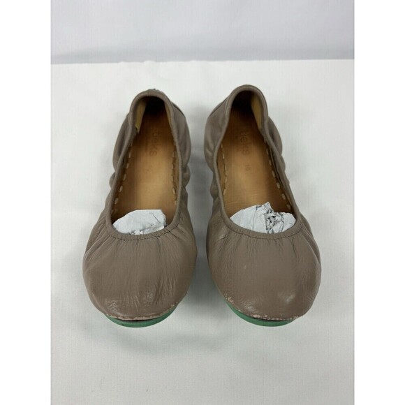 Tieks by Gavriel Ballet Flats Taupe Brown Leather 10 Foldable - Picture 12 of 15